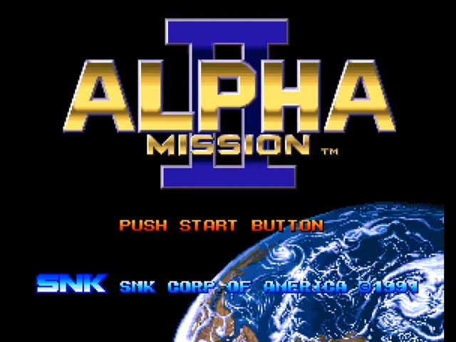 Alpha Mission II title screen for Neo Geo CD